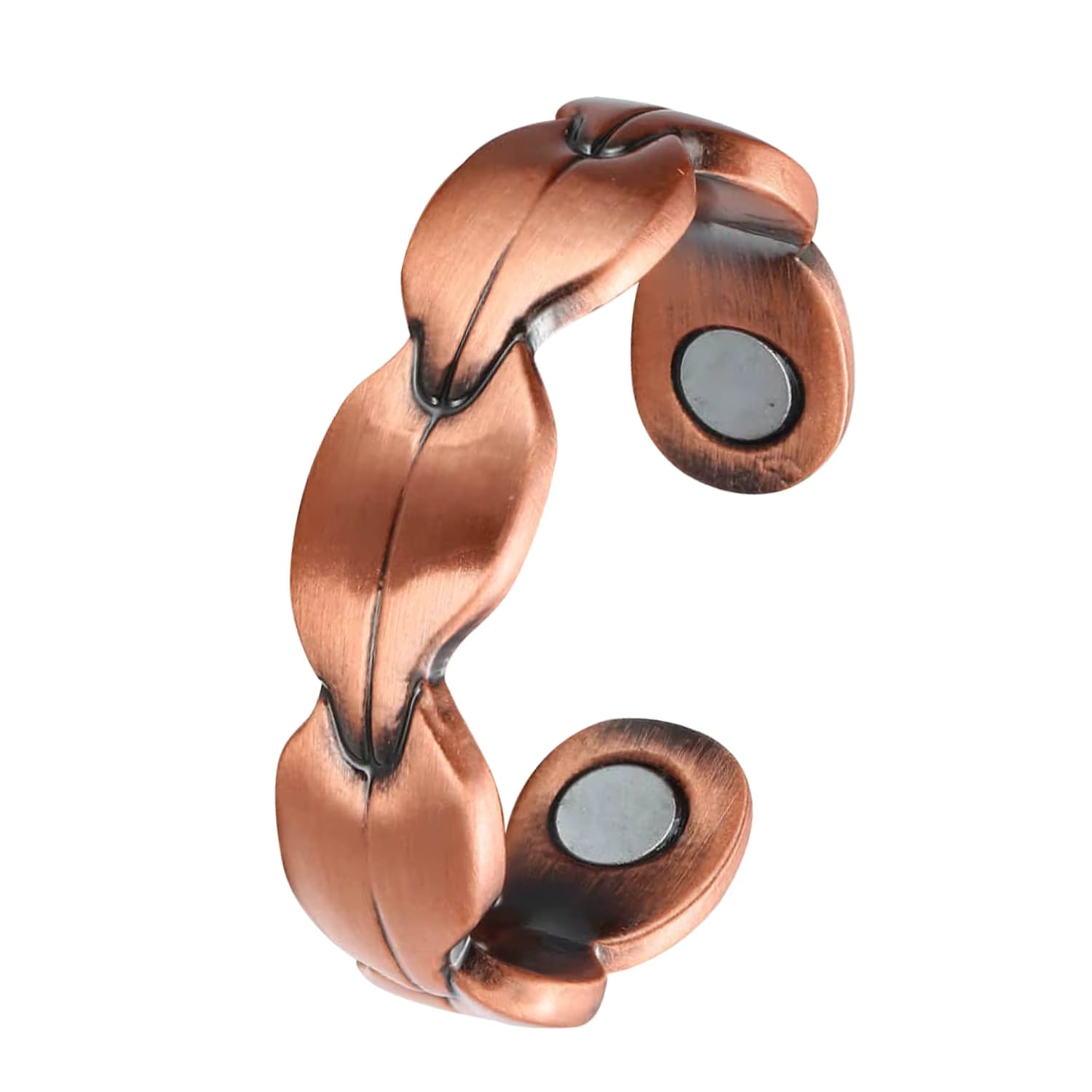 Adjustable- Woven Vintage Copper Ring (twisted/braided design)