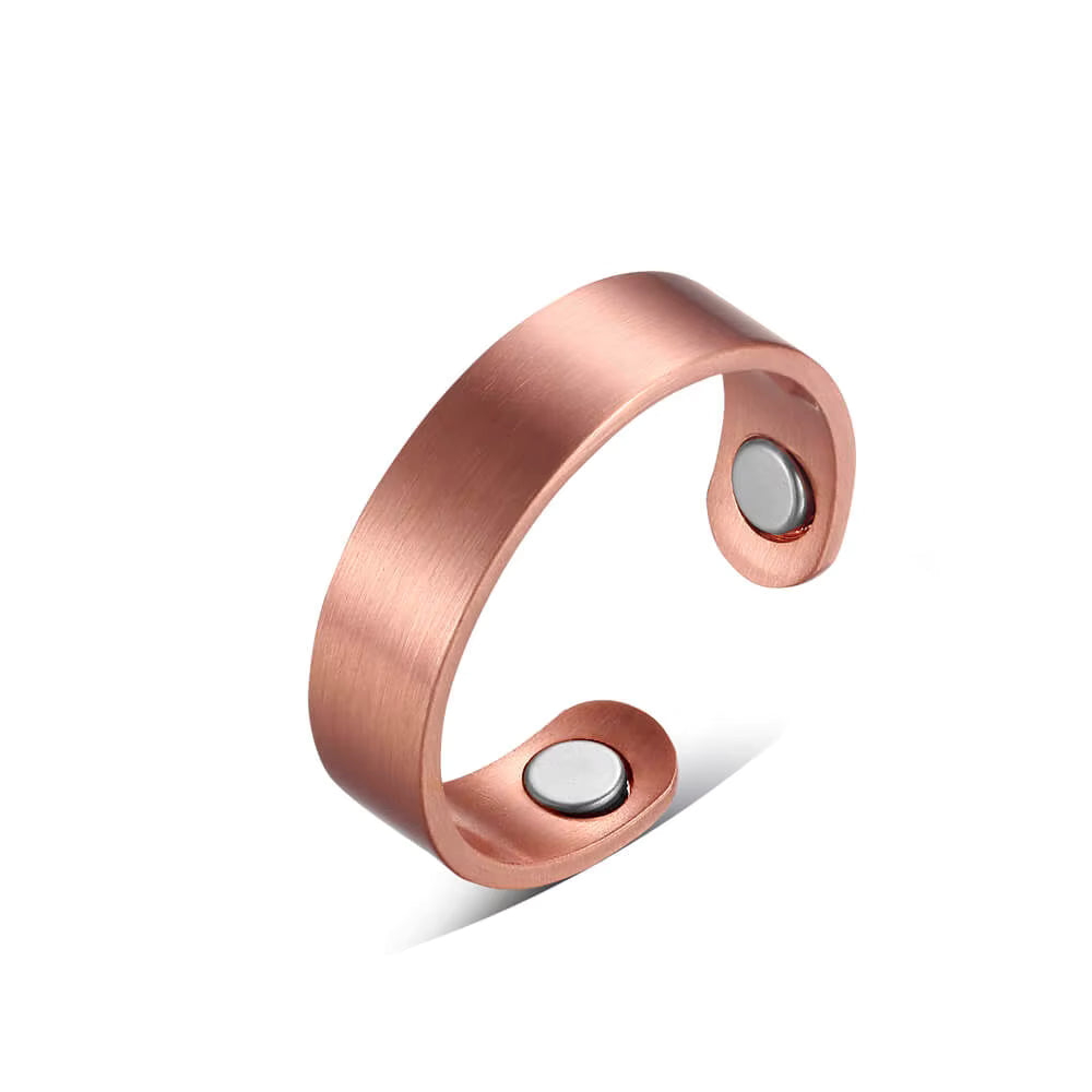 Adjustable Copper Cuff Ring — For Men