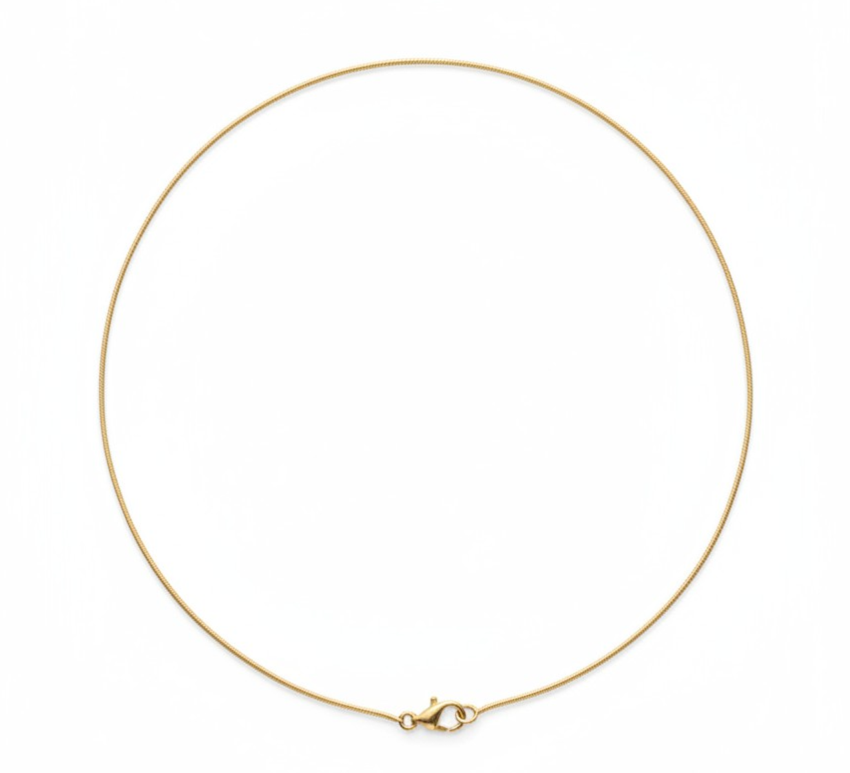 Whisper-Fine Gold Snake Chain Necklace For Men 50cm